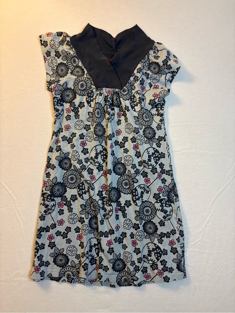 Tea Collection Blue and Pink Floral Dress